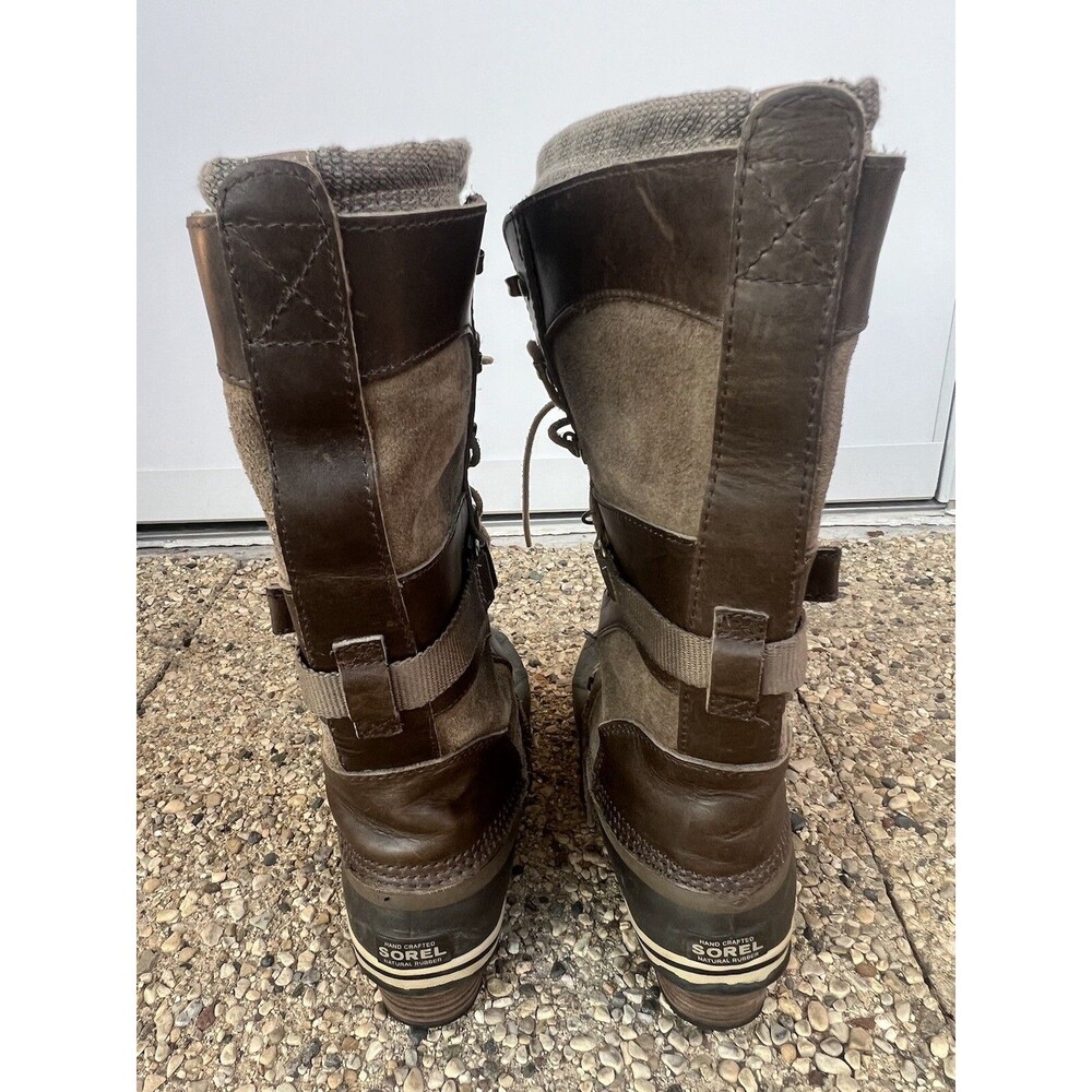 SOREL Conquest Carly Womens Sz 7.5 Tall Winter Boots NL2033-208 Brown - Picture 8 of 9